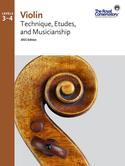 RCM Violin Technique, Etudes and Musicianship Levels 3-4, 2021 Edition