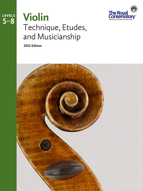 RCM Violin Technique, Etudes and Musicianship Levels 5-8, 2021 Edition