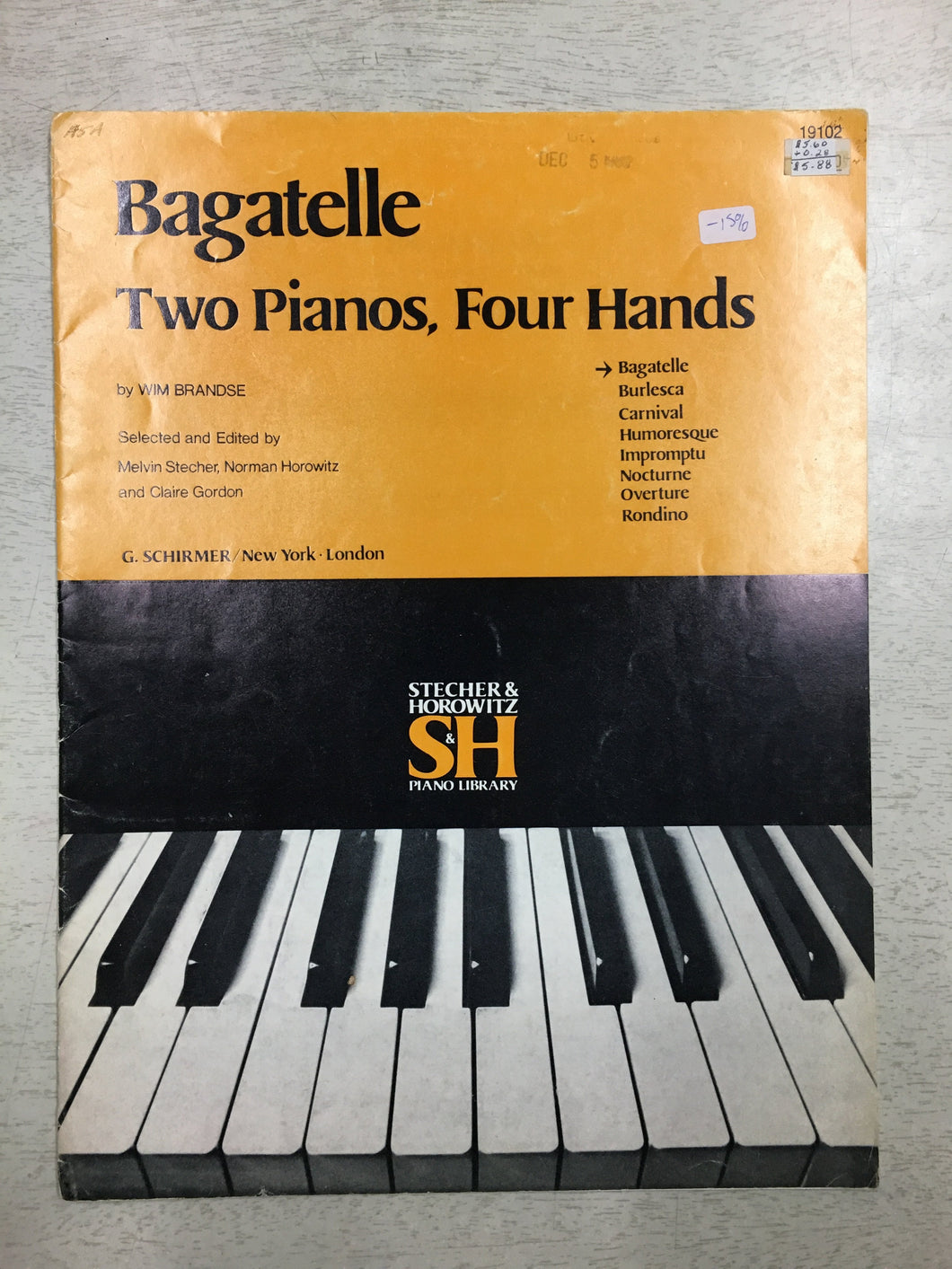 Bagatelle - Two Pianos, Four Hands, Wim Brandse