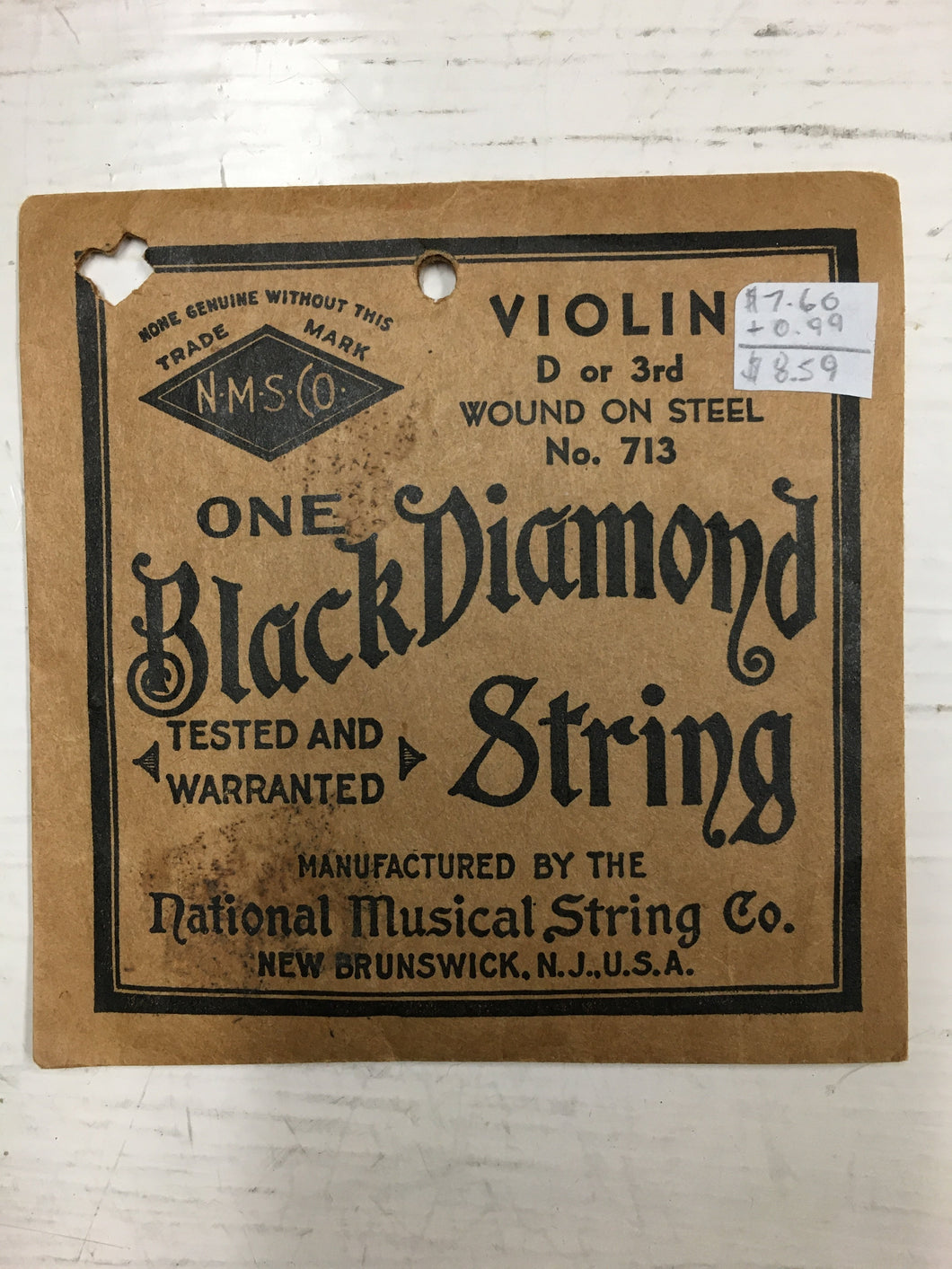 Violin D String - Black Diamond String