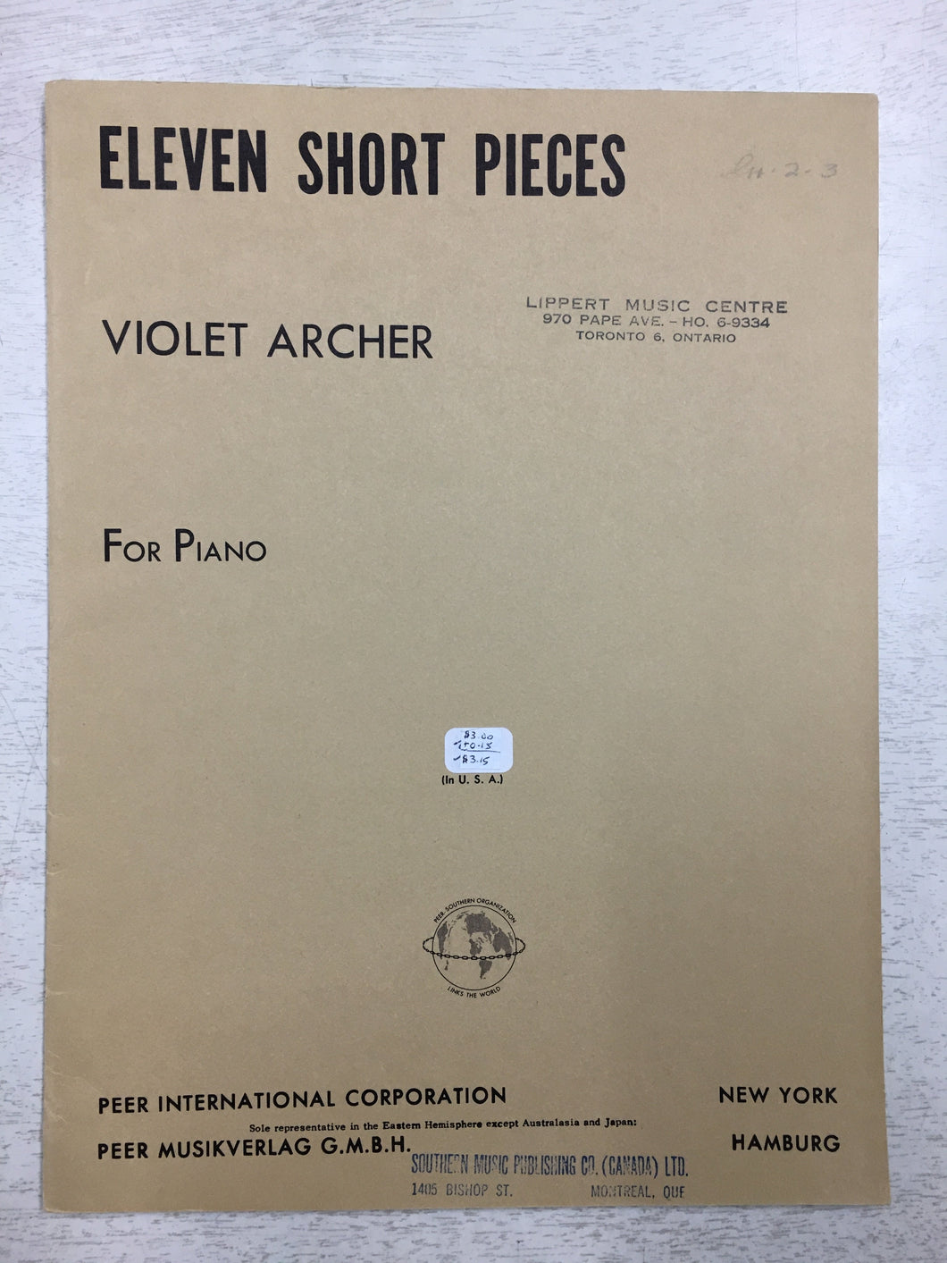 Eleven Short Pieces, Violet Archer