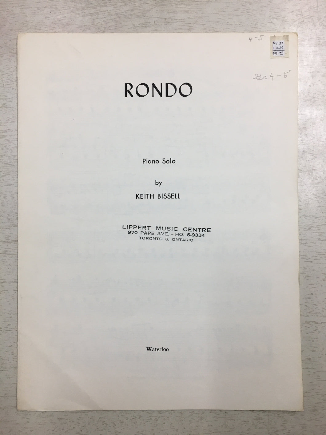 Rondo, Keith Bissell