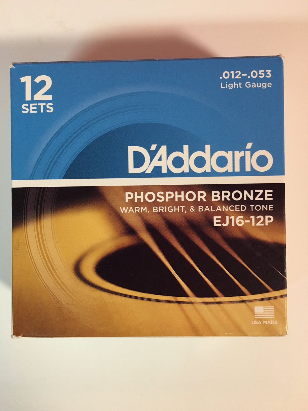 Acoustic Strings - D'Addario EJ16-12P: Set of 12