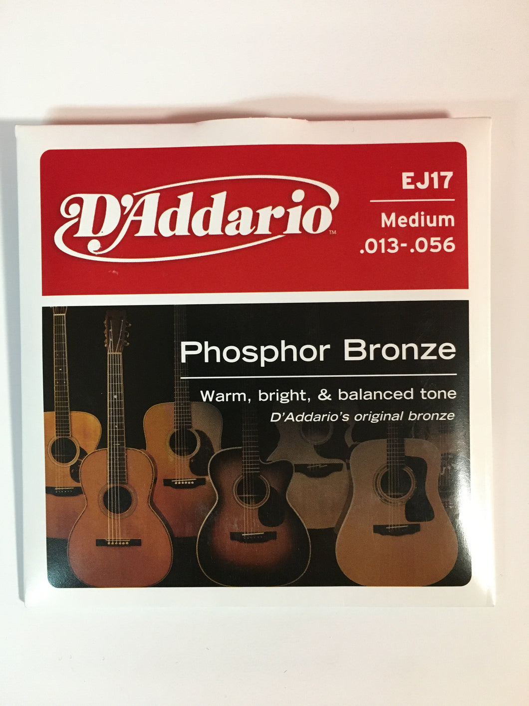 Acoustic Strings - D'Addario EJ17 Phosphor Bronze (A, D, G, B ONLY)