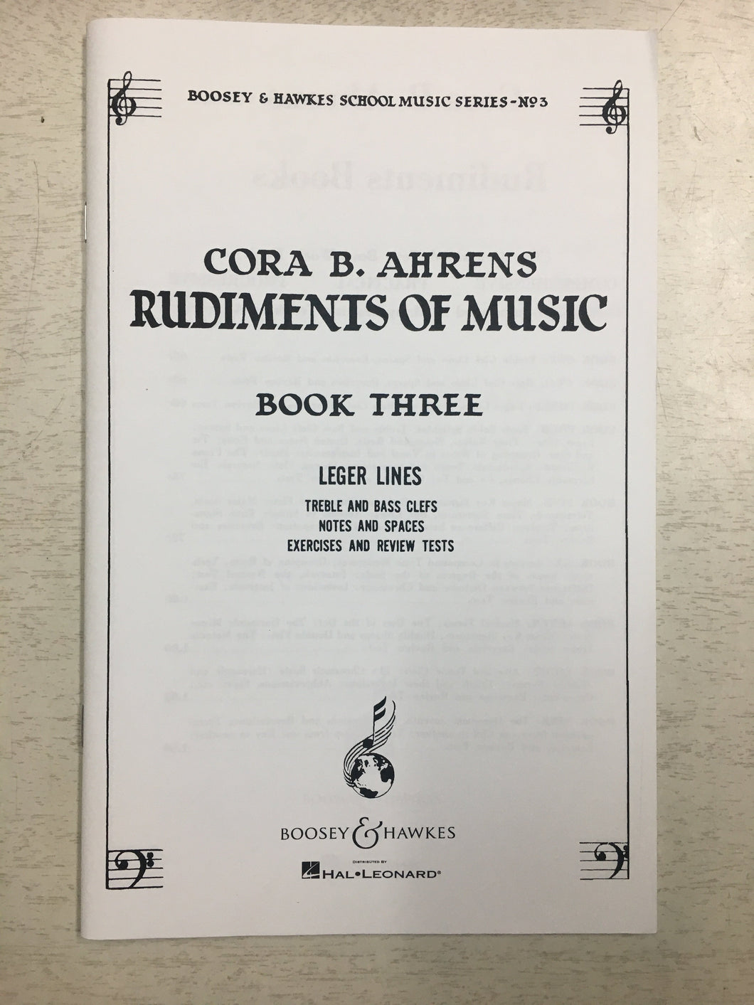 Rudiments of Music - 3 Leger, Cora Ahrens
