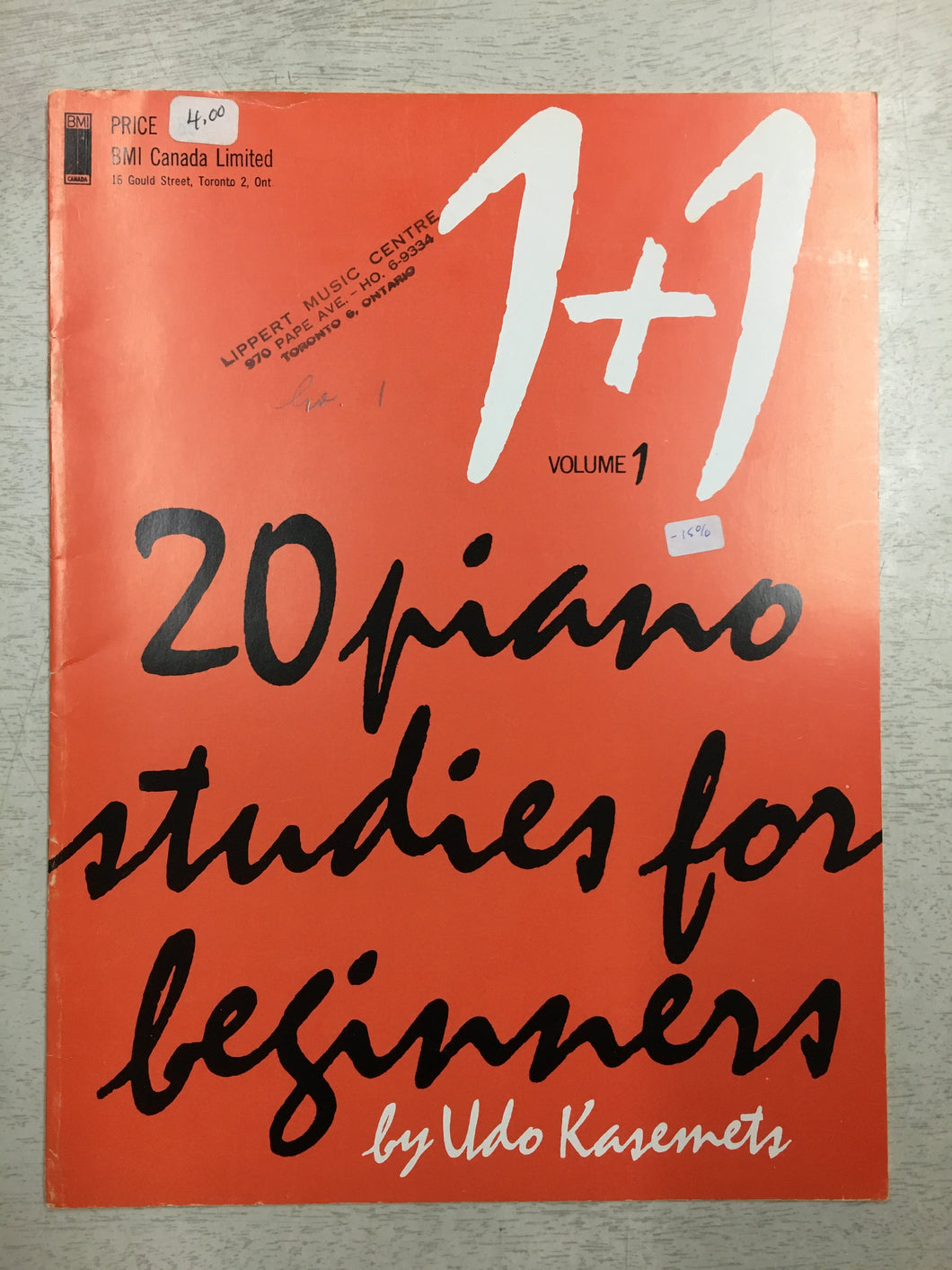 Twenty Piano Studies for Beginners, Udo Kasemets