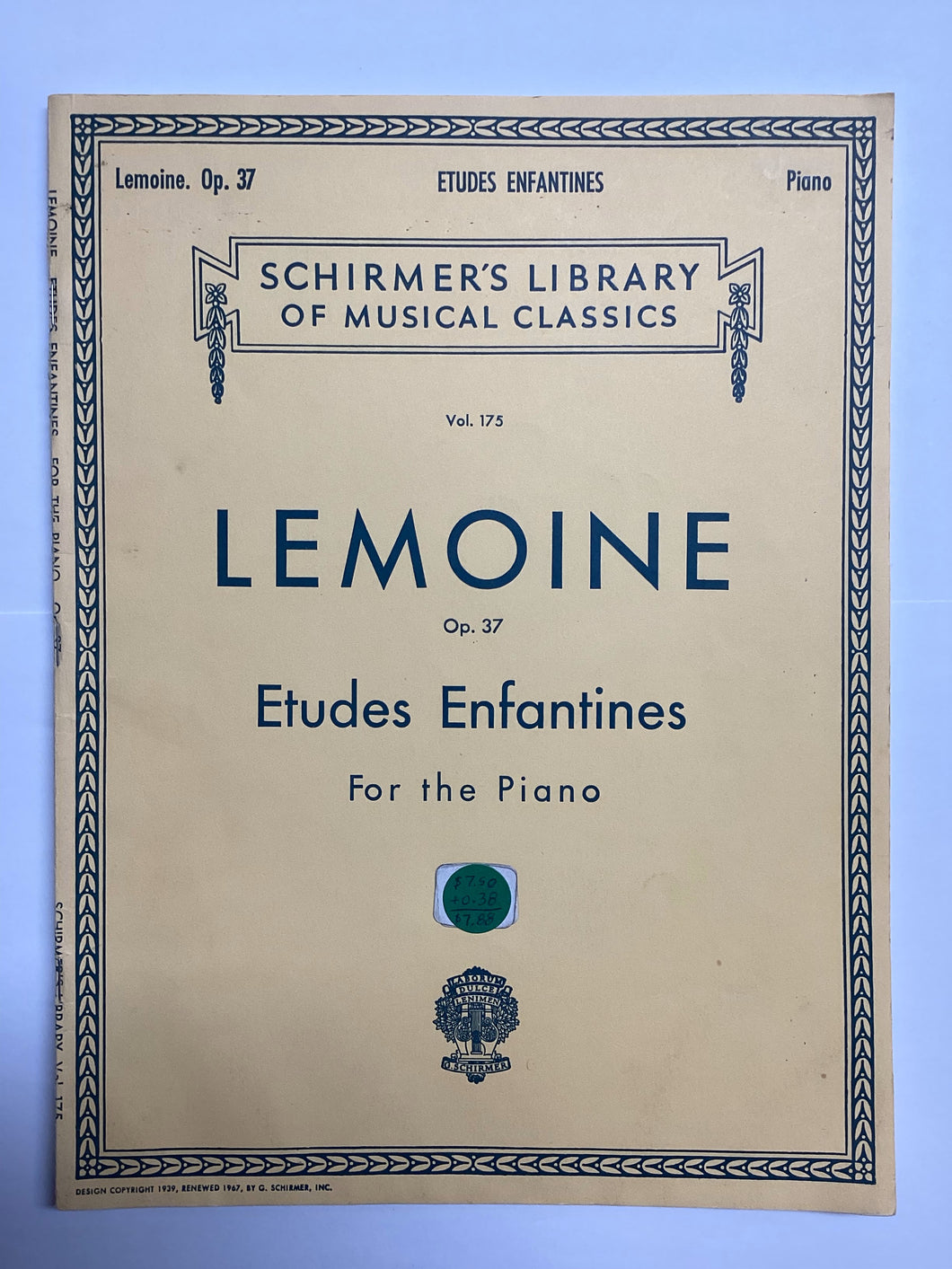 Etudes Enfantines For The Piano (Op. 37 - Vol. 175) - Lemoine