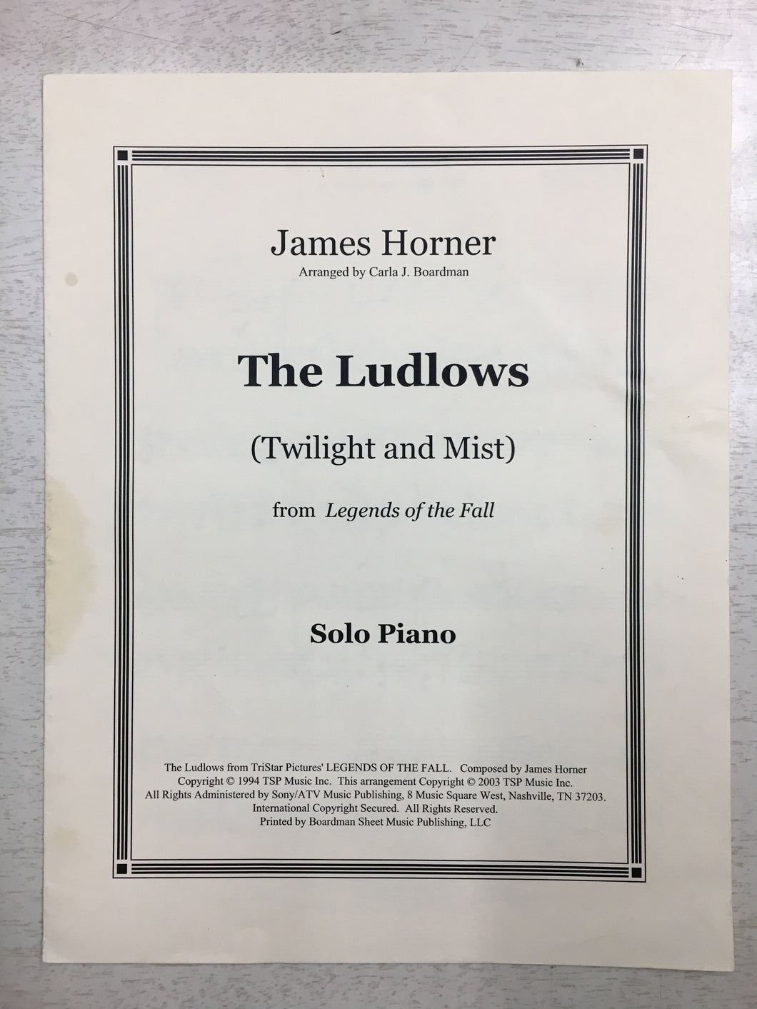 The Ludlows, James Horner