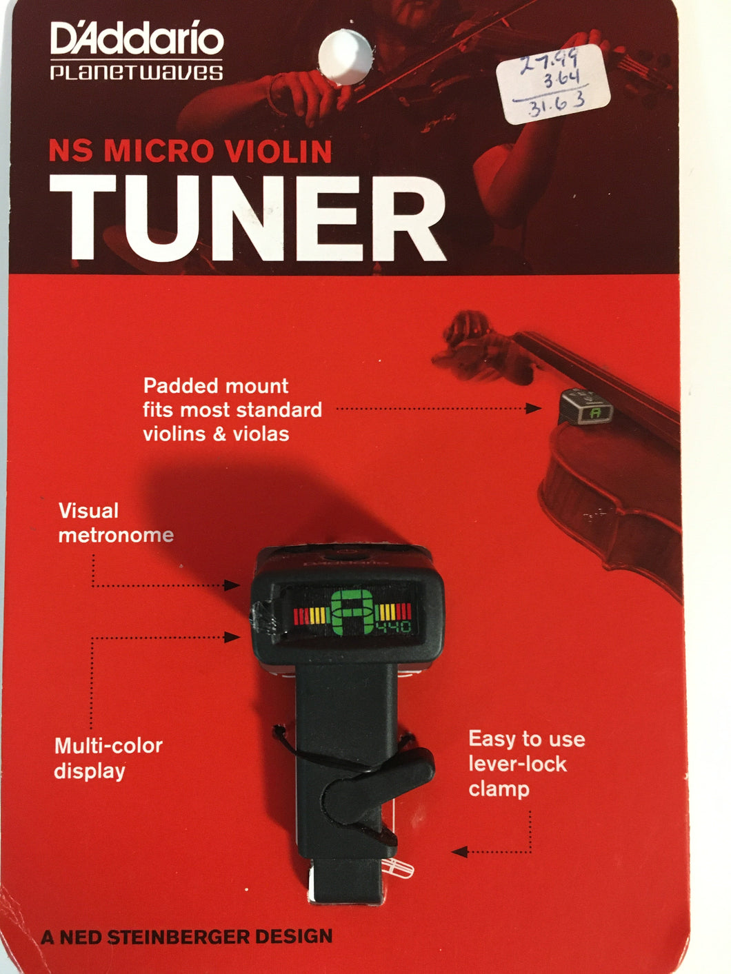Tuner - D'Addario NS Micro Tuner for Violin