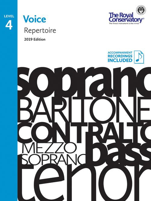 RCM Voice Repertoire Level 4 - 2019 Edition